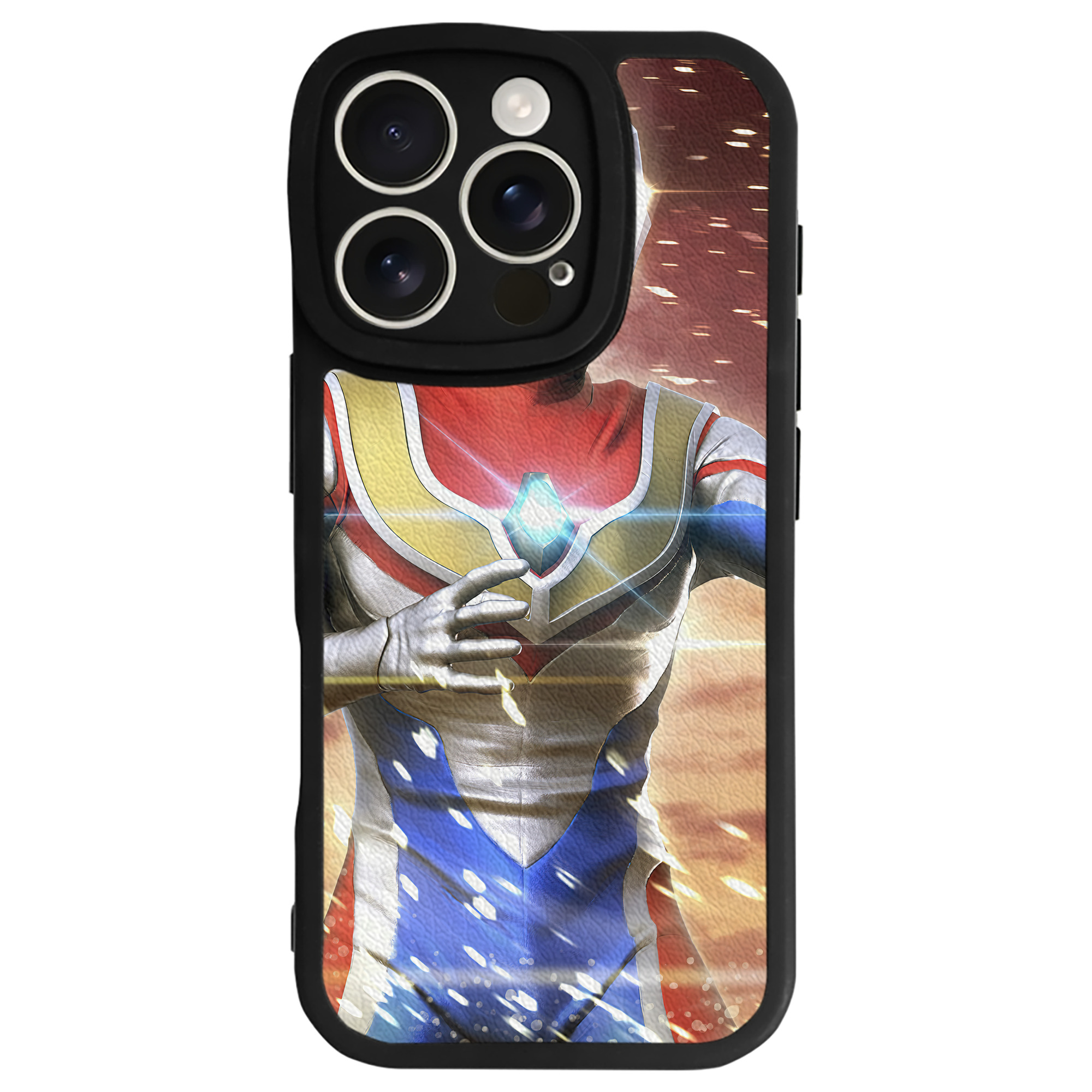 （画像用） ウルトラマン Ultraman 【iPhone 16シリーズ対応】シリコンスマホケース（レザー調） 材質：シリコン